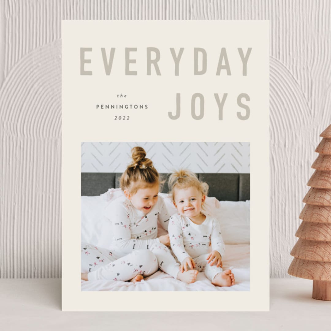 "Everyday Joy" - Holiday Cards in Stone by Amy Kross - Front