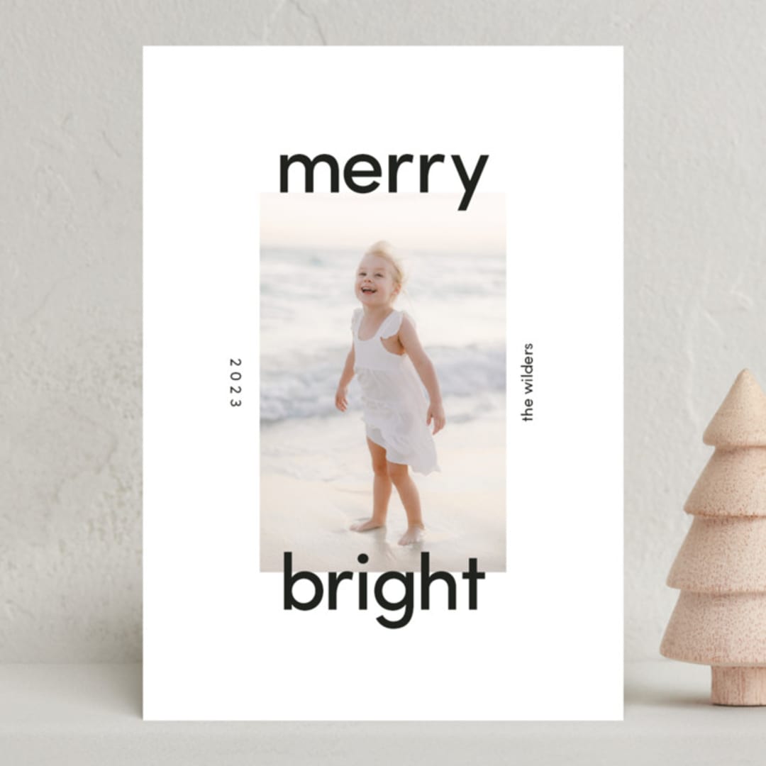 "Sloane" - Holiday Cards in Snow by Morgan Kendall - Front