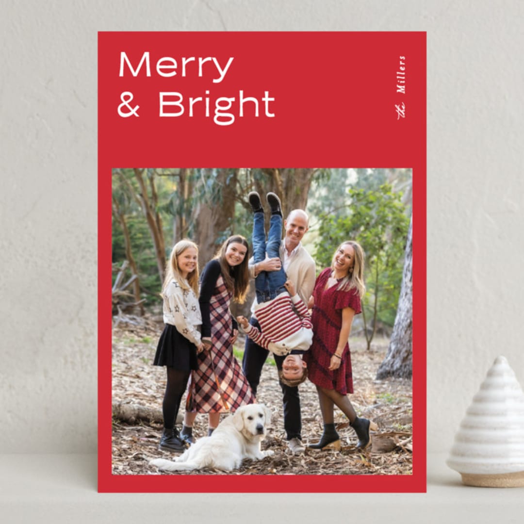 "Format" - Holiday Cards in Cherry by Bethan - Front