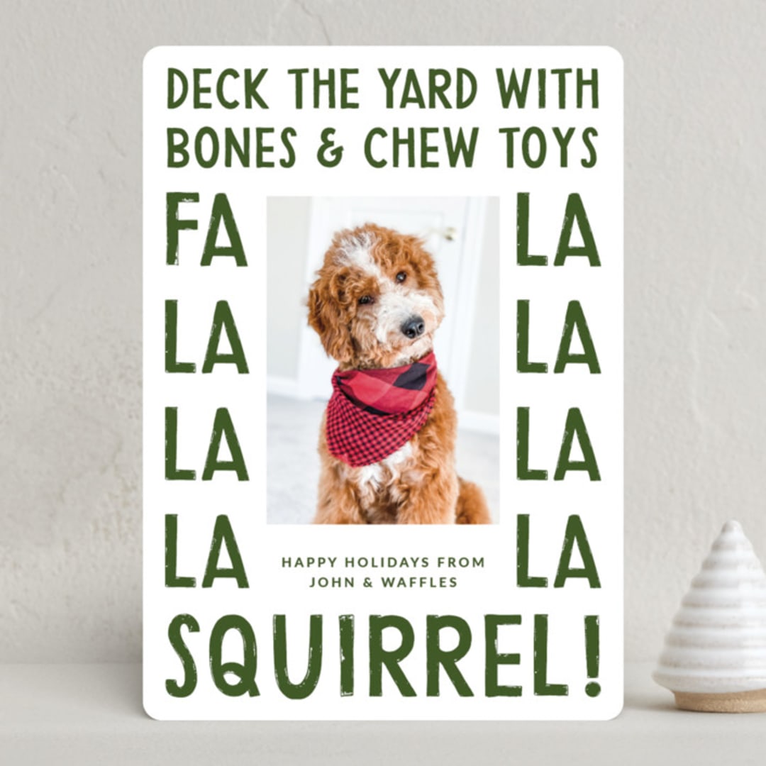 "Deck the Yard" - Holiday Cards in Grass by Kayla King - Front
