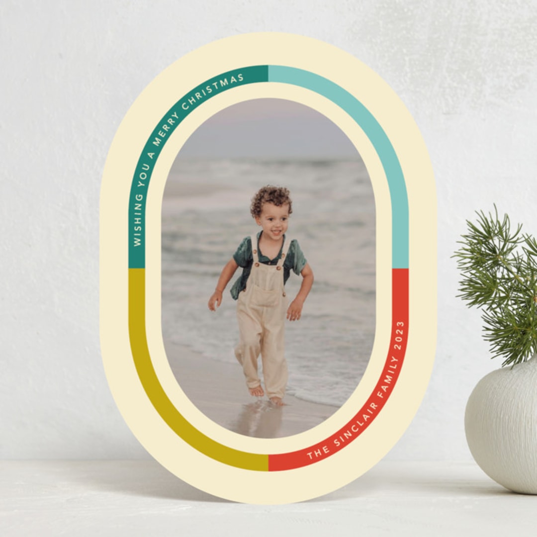 "Oval-blocked" - Holiday Cards in Gumdrops by Stacey Day - Front