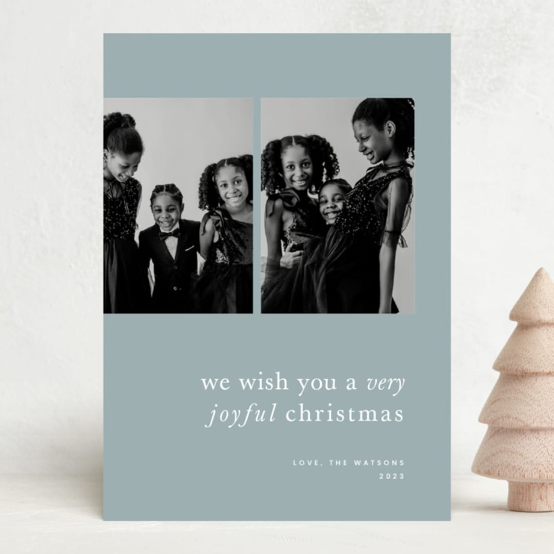 "Very Joyful" - Holiday Cards in Winterberry by Blustery August - Front