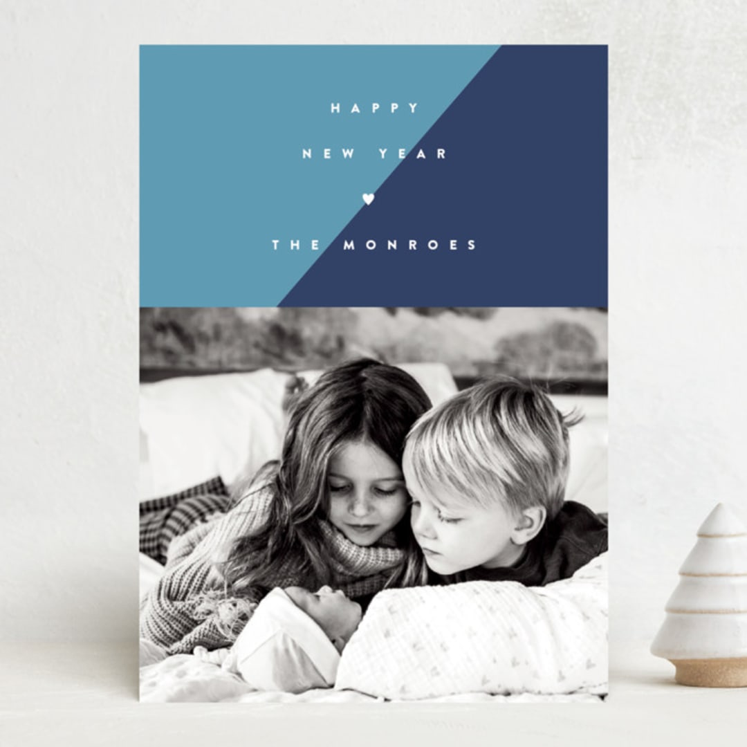 "Two Tone Holiday" - Holiday Cards in Twilight Hours by Up Up Creative - Front