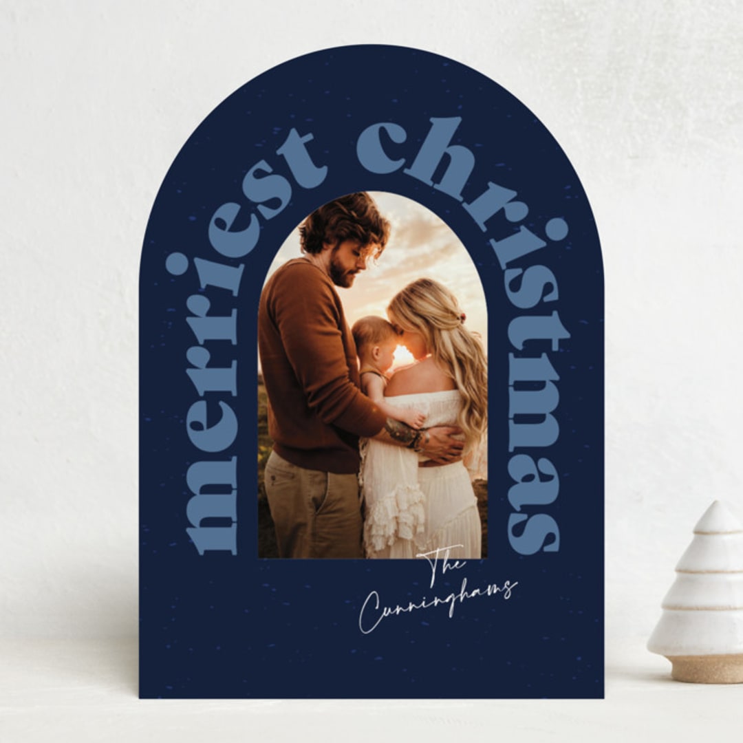 "Merriest Christmas Cheer" - Holiday Cards in Frost by Ashley Cuccio - Front