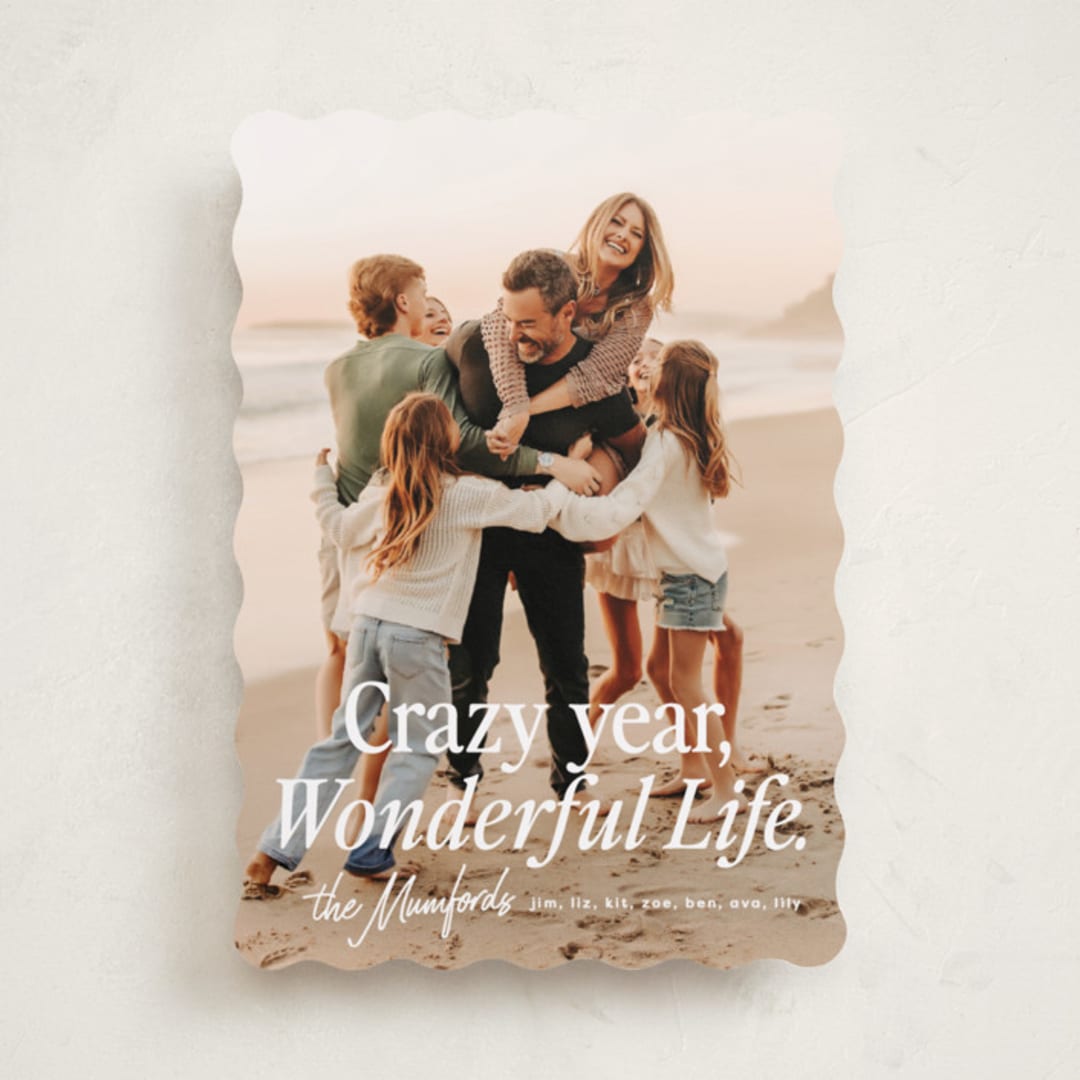"Wonderfully Crazy" - Holiday Cards in Snowball by Erin L. Wilson - Front