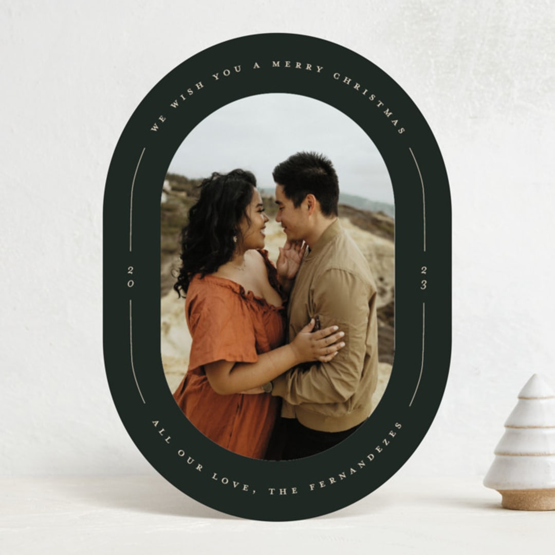"Rounded Border" - Holiday Cards in Forest by Ekko Studio - Front