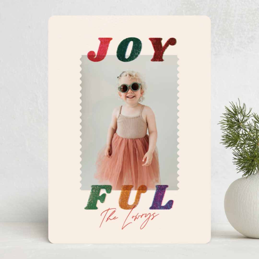 "Riso" - Holiday Cards in Candy Apple by Julie Murray - Front
