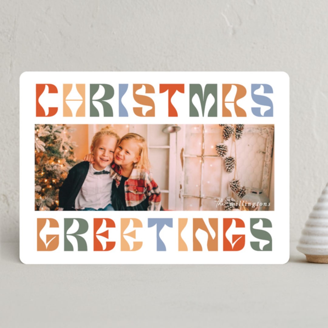 "Groovy Parallel" - Holiday Cards in Joy by Vivian Yiwing - Front