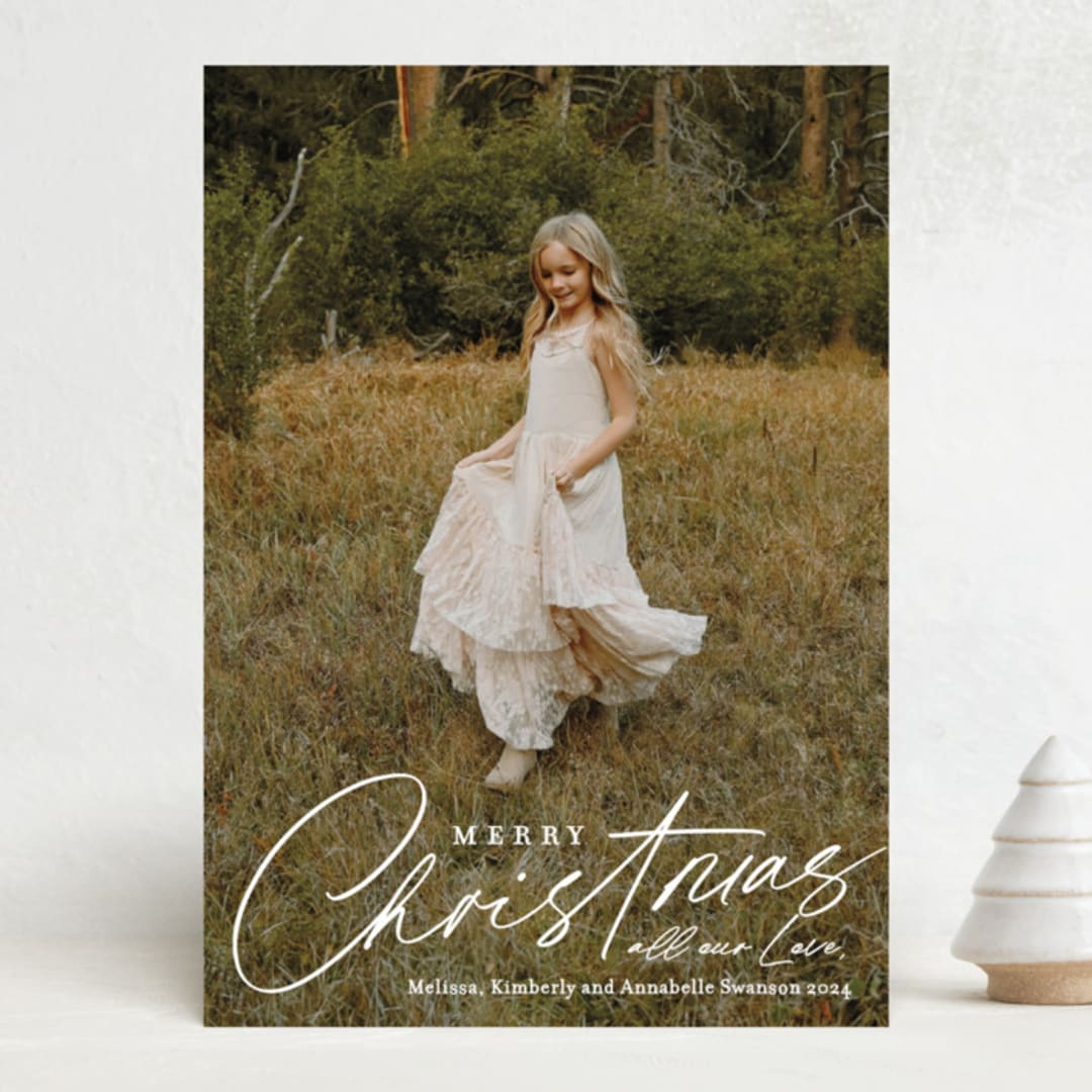 "Candlelit Eve" - Holiday Cards in Snow by Carrie ONeal - Front
