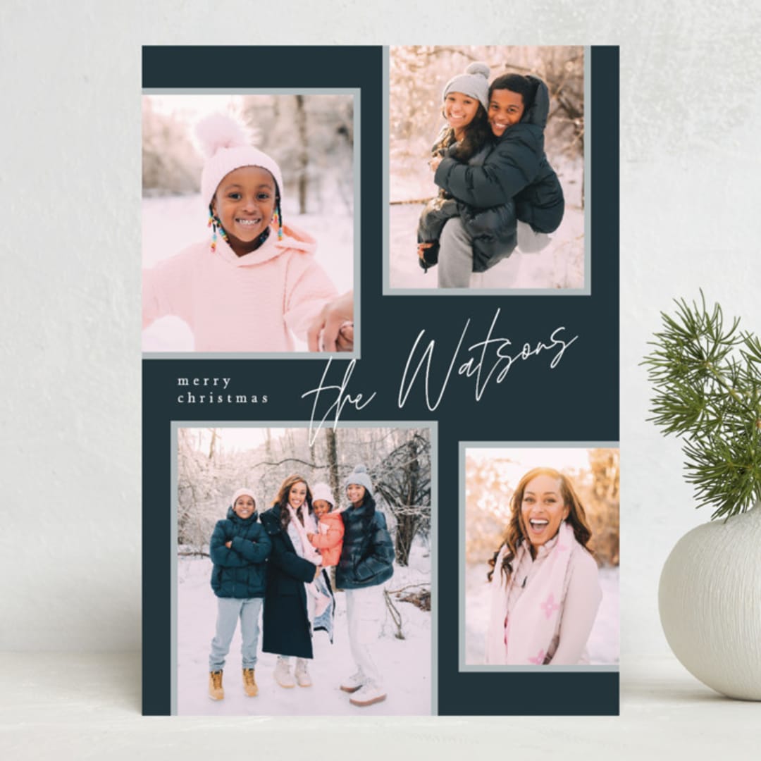 "Arched Cala" - Holiday Cards in Blue Spruce by Carrie ONeal - Front