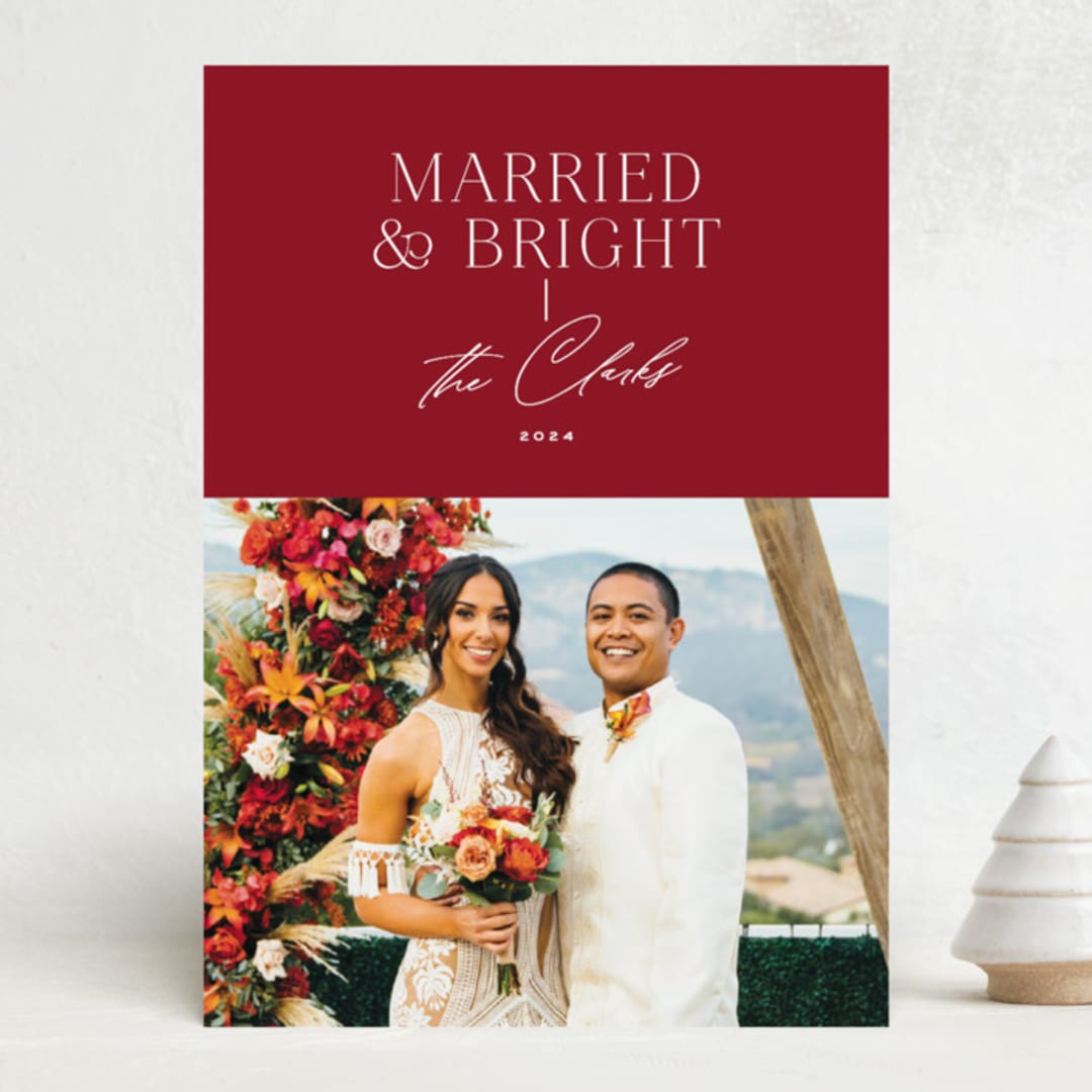 "Oh so bright" - Holiday Cards in Brick by Jessica Corliss - Front