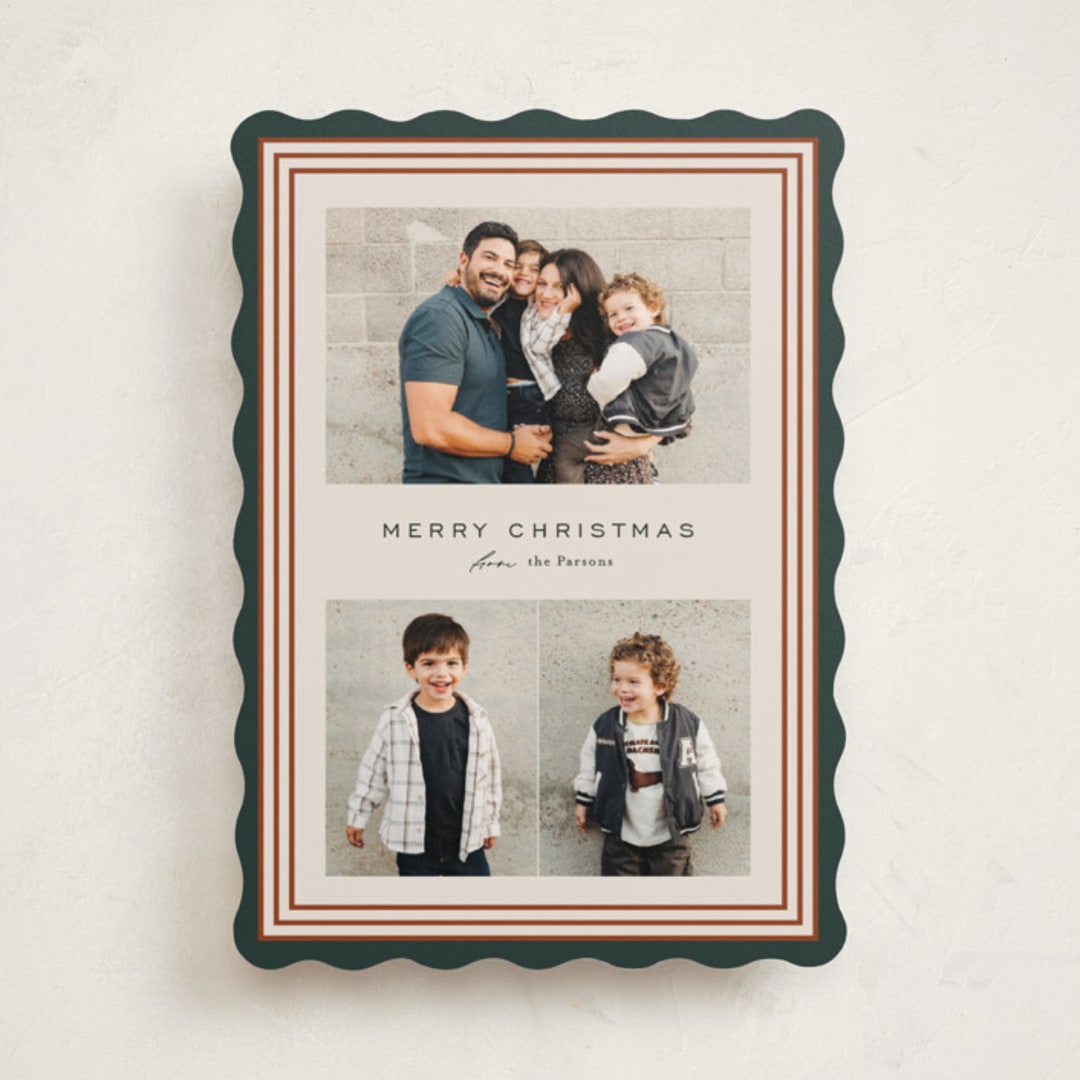 "Timeless Stripe" - Holiday Cards in Pine by Kate Ahn - Front