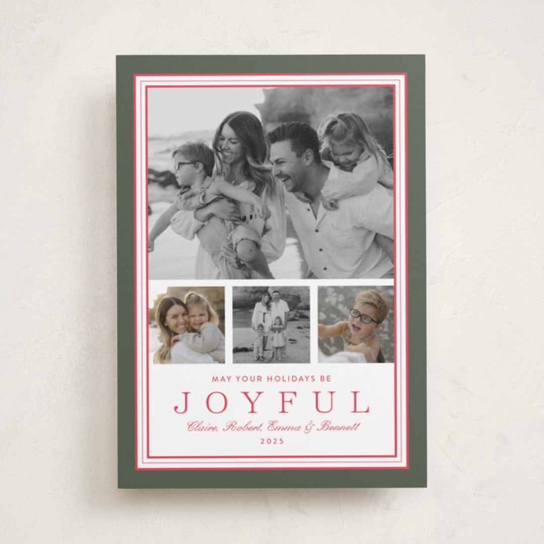 "Favorite Joys" - Holiday Cards in Fir by Alston Foster - Front