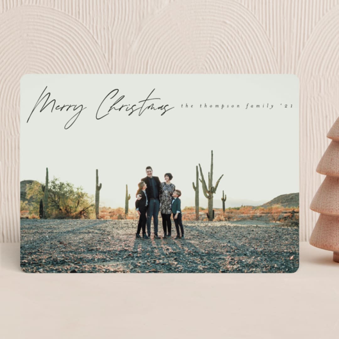 "Simply Minimal" - Holiday Cards in Coal by Ashlee Townsend - Front
