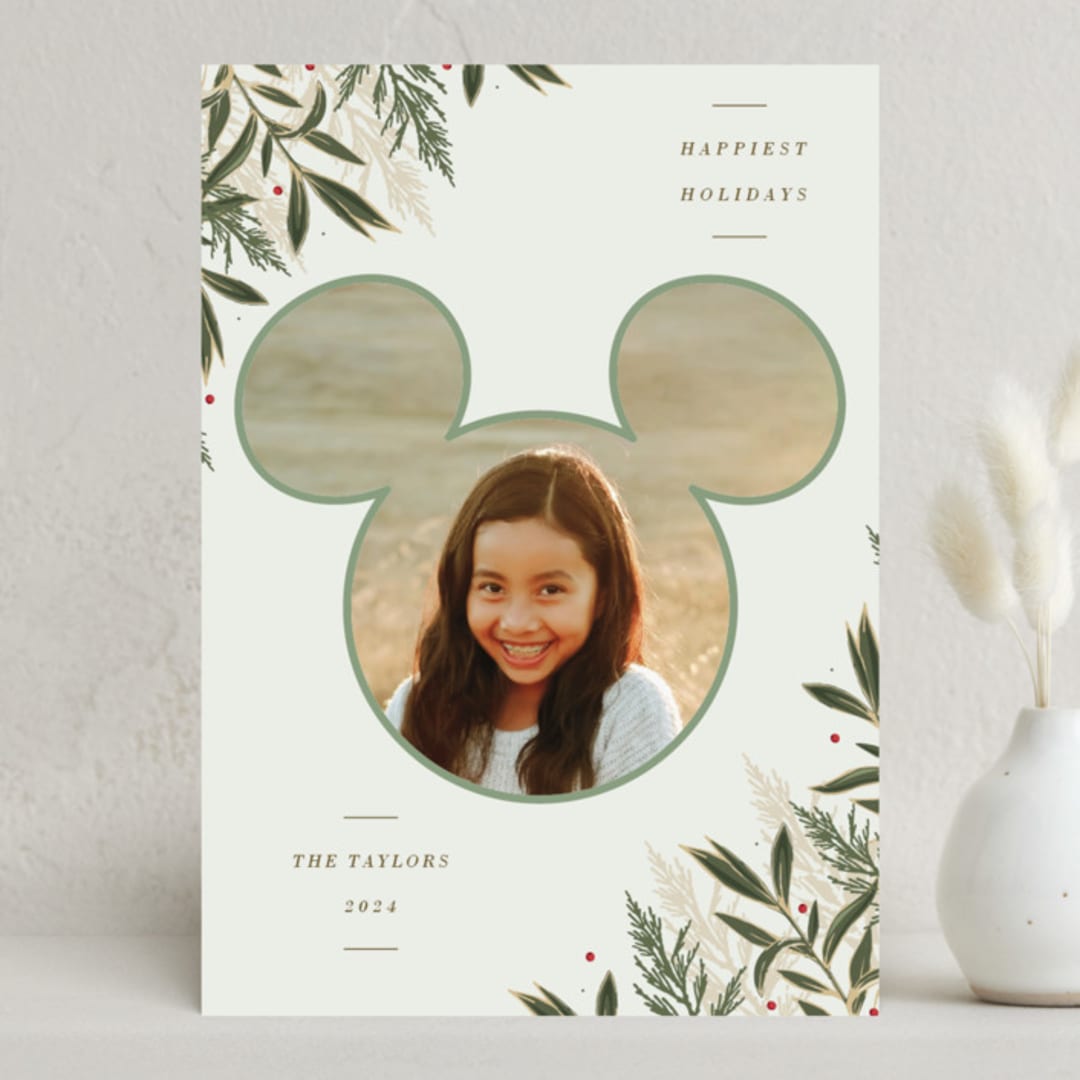 "Mickey Holiday Frame" - Holiday Cards in Mint by Oma N. Ramkhelawan - Front