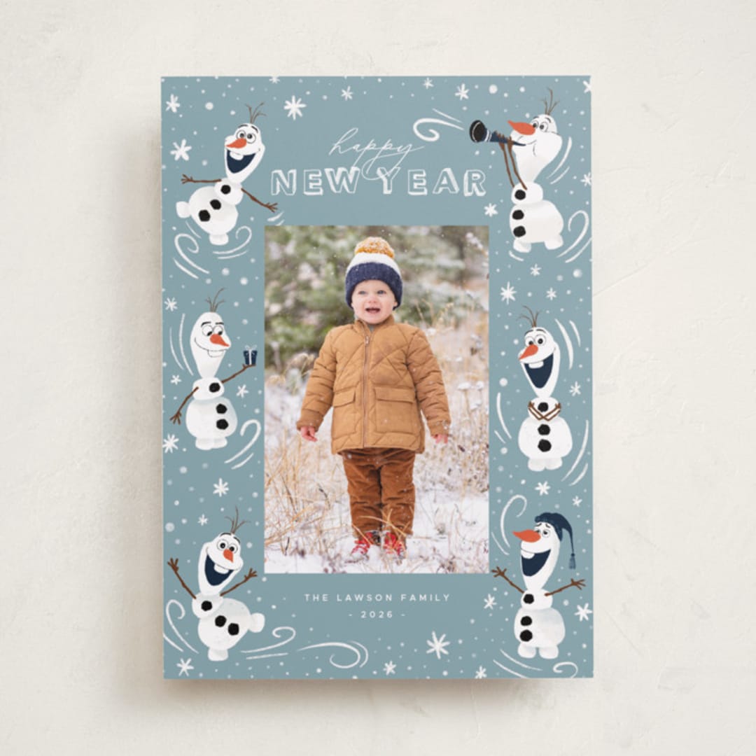 "Disney's Frozen Olaf Holiday Fun" - Holiday Cards in Ice by Orasie - Front