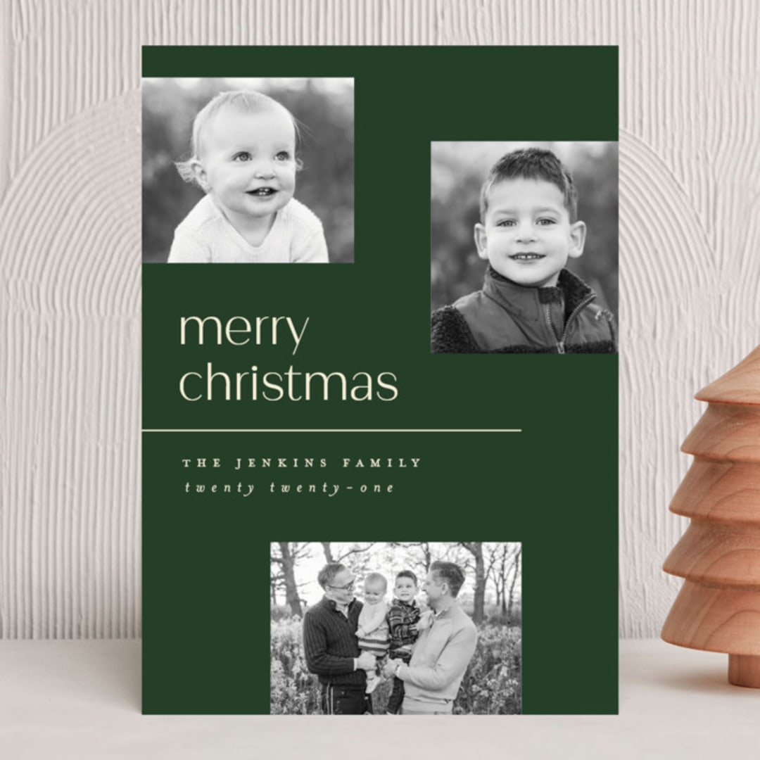 "Multi" - Holiday Cards in Evergreen by Pink House Press - Front