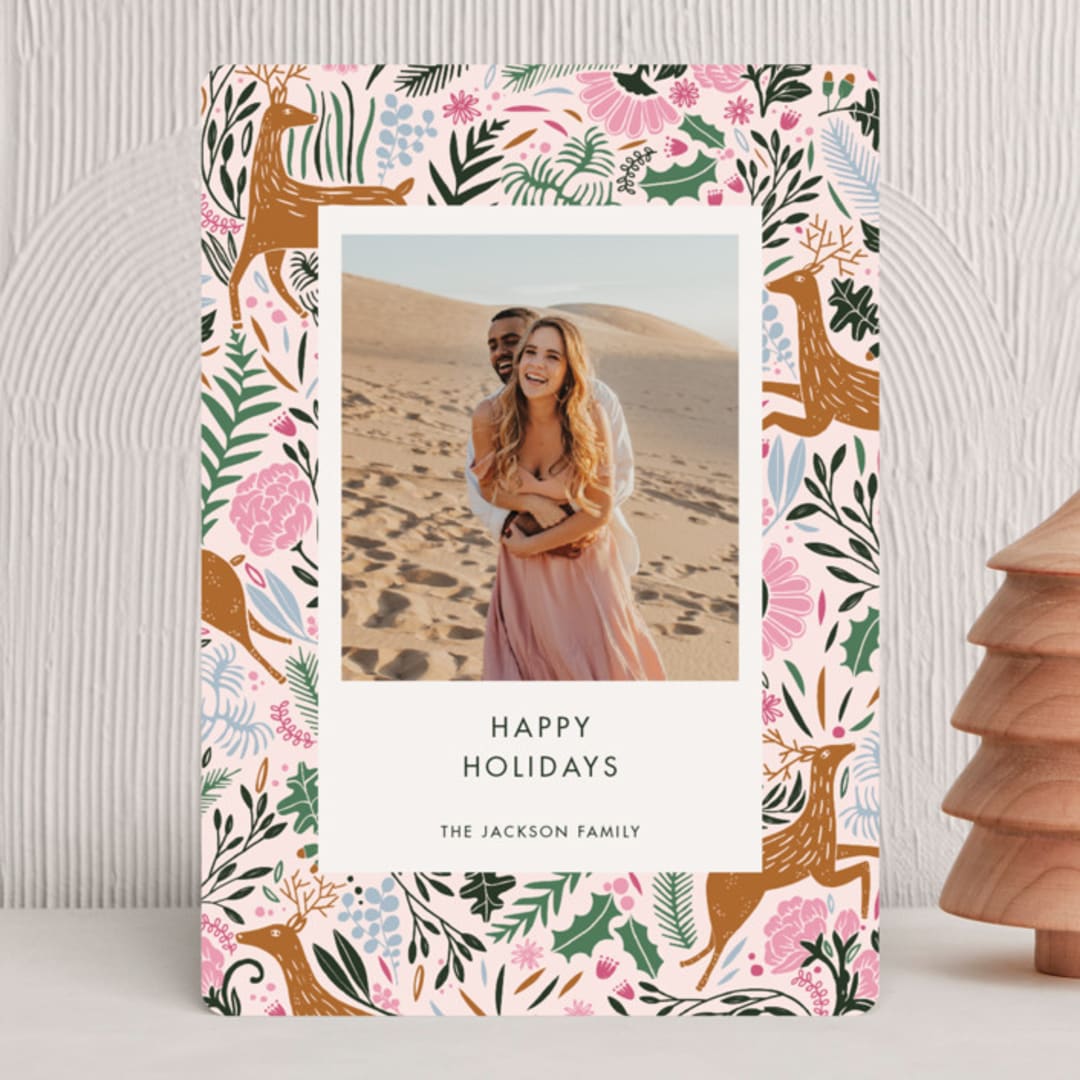 "Holiday Forest Photo" - Holiday Cards in Candy by Menci Zaga - Front