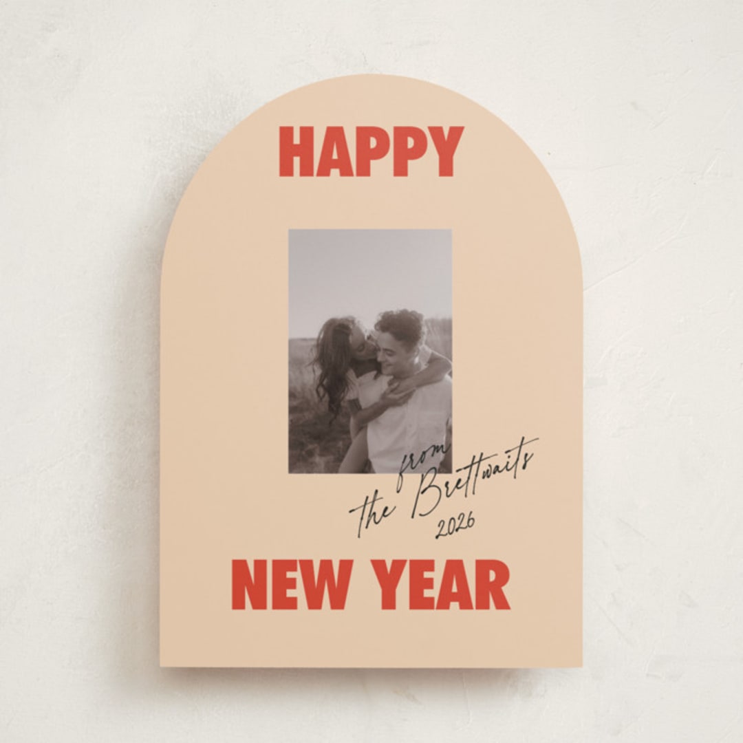 "The Jolly Type" - Holiday Cards in Candy Apple by Studio Suku - Front