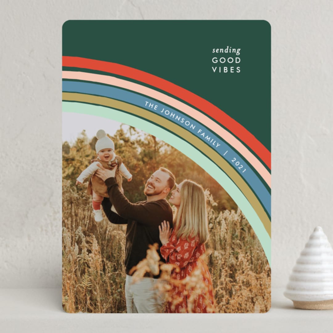"Rainbow Cheer" - Holiday Cards in Forest by Bethan - Front