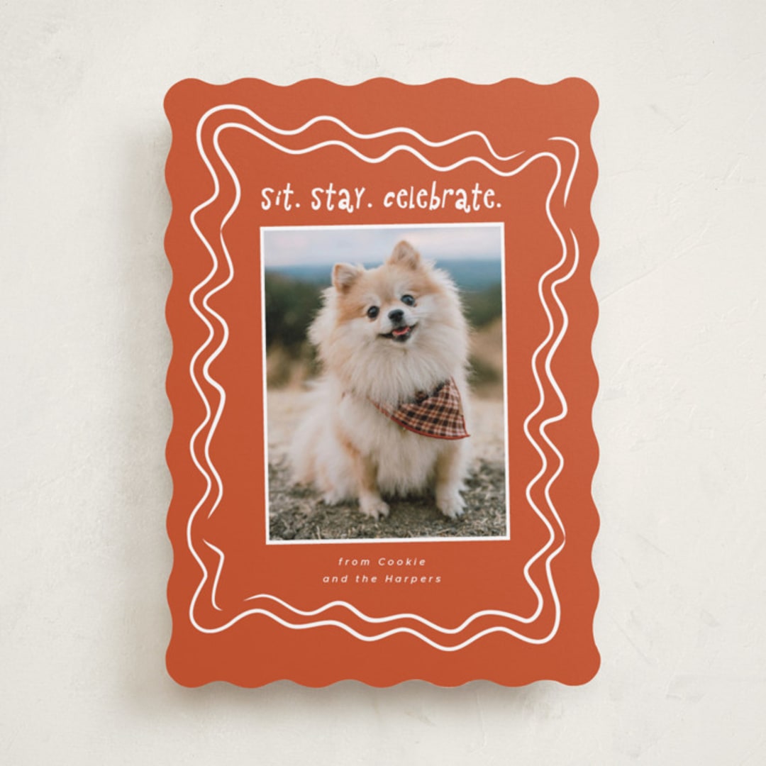 "wiggly lines" - Holiday Cards in Holly by Vera Lim - Front