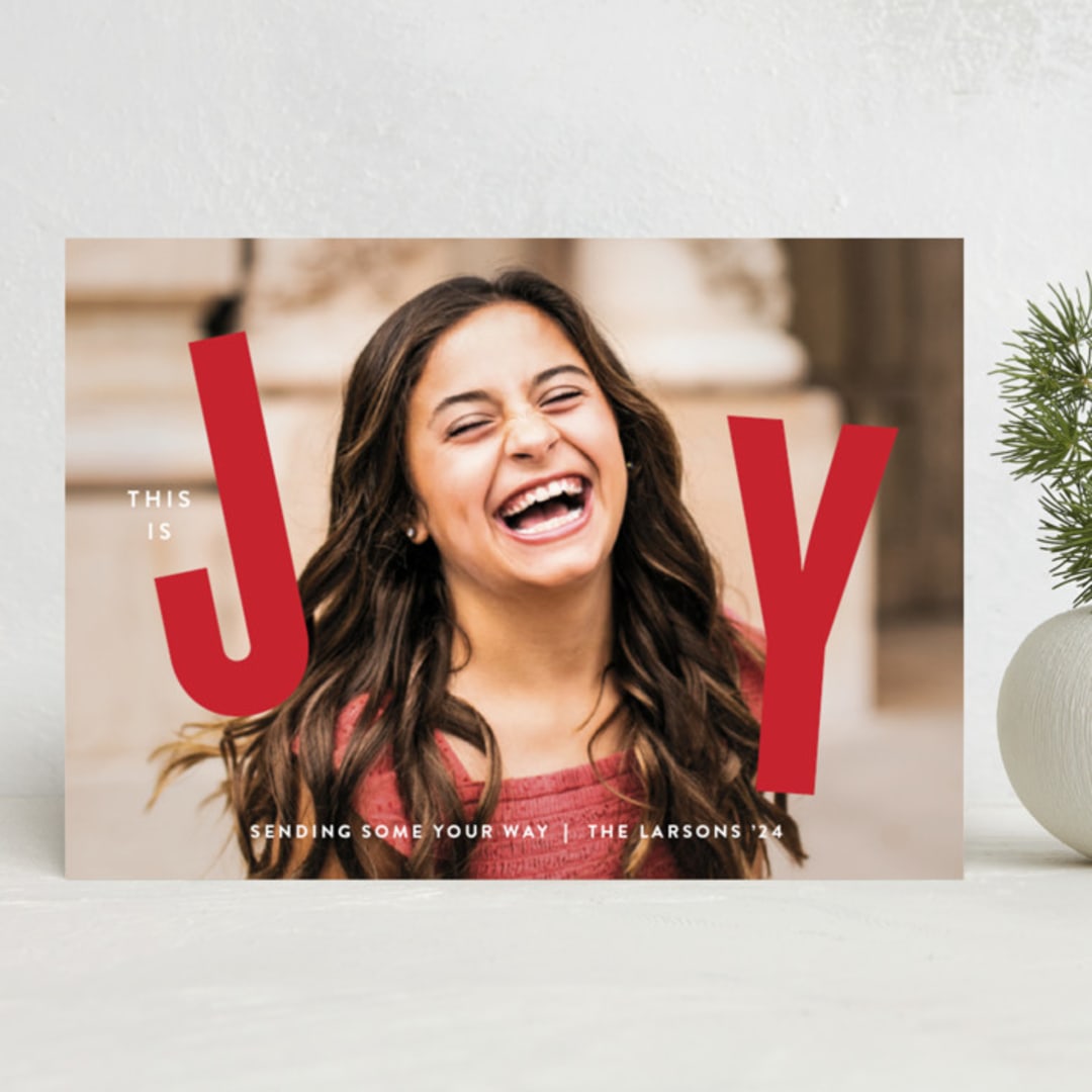 "THIS" - Holiday Cards in Ruby by Lauren Chism - Front