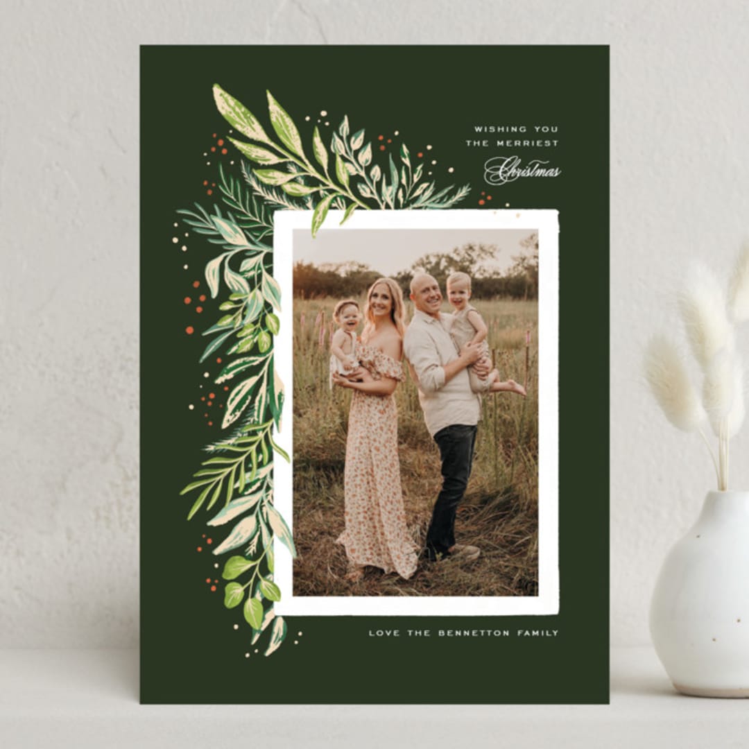 "Seppele" - Holiday Cards in Evergreen by Ashley DeMeyere - Front