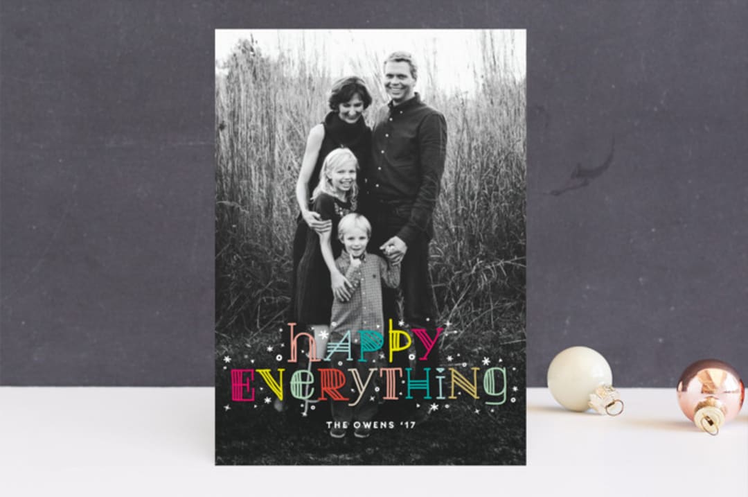 "Colorful Happy Everything" - Holiday Cards in Rainbow by fatfatin - Front