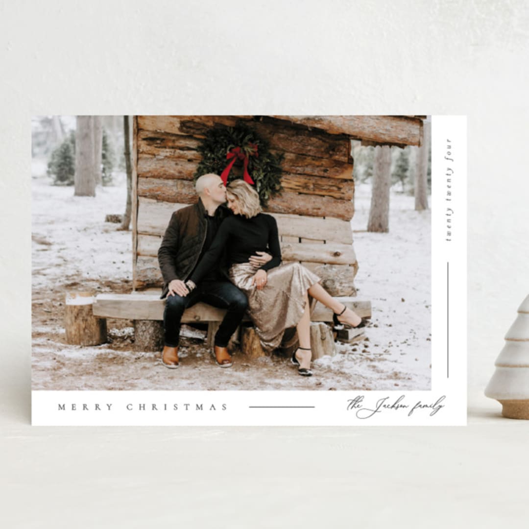 "Side Wrap" - Holiday Cards in Snow by Nicole Walsh - Front