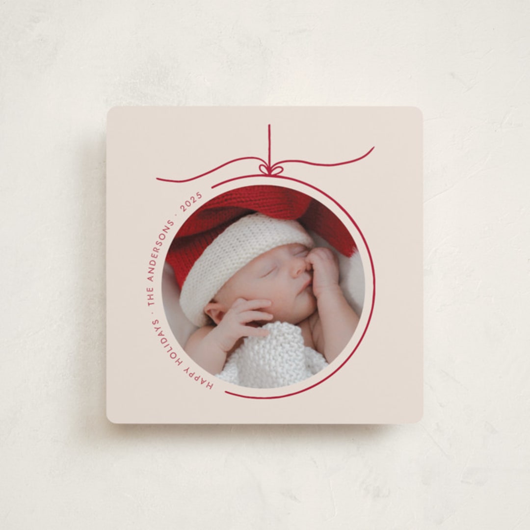 "Crystal" - Holiday Cards in Buttercream by Jelena Vuletic - Front