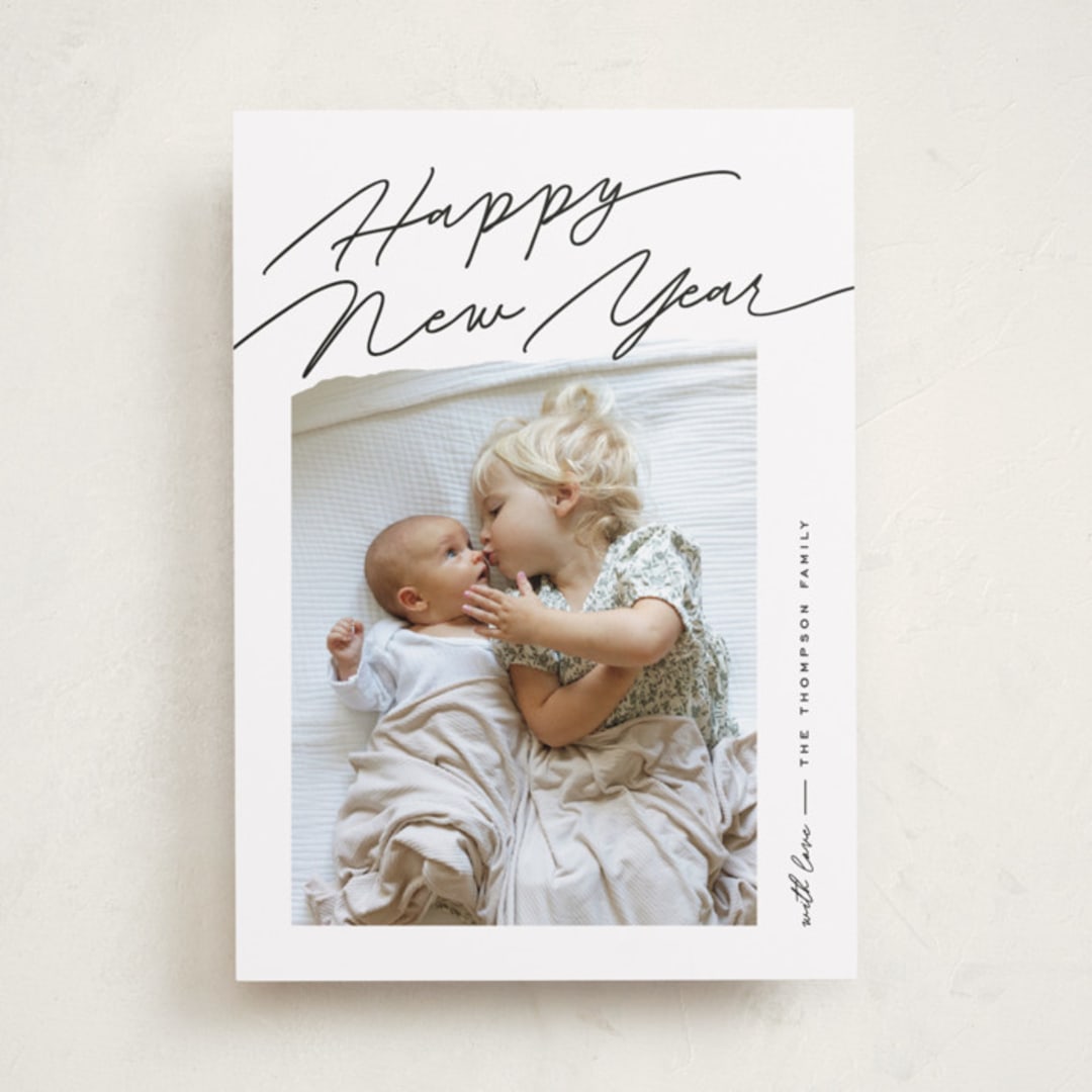 "Elements" - Holiday Cards in Coal by Pixel and Hank - Front