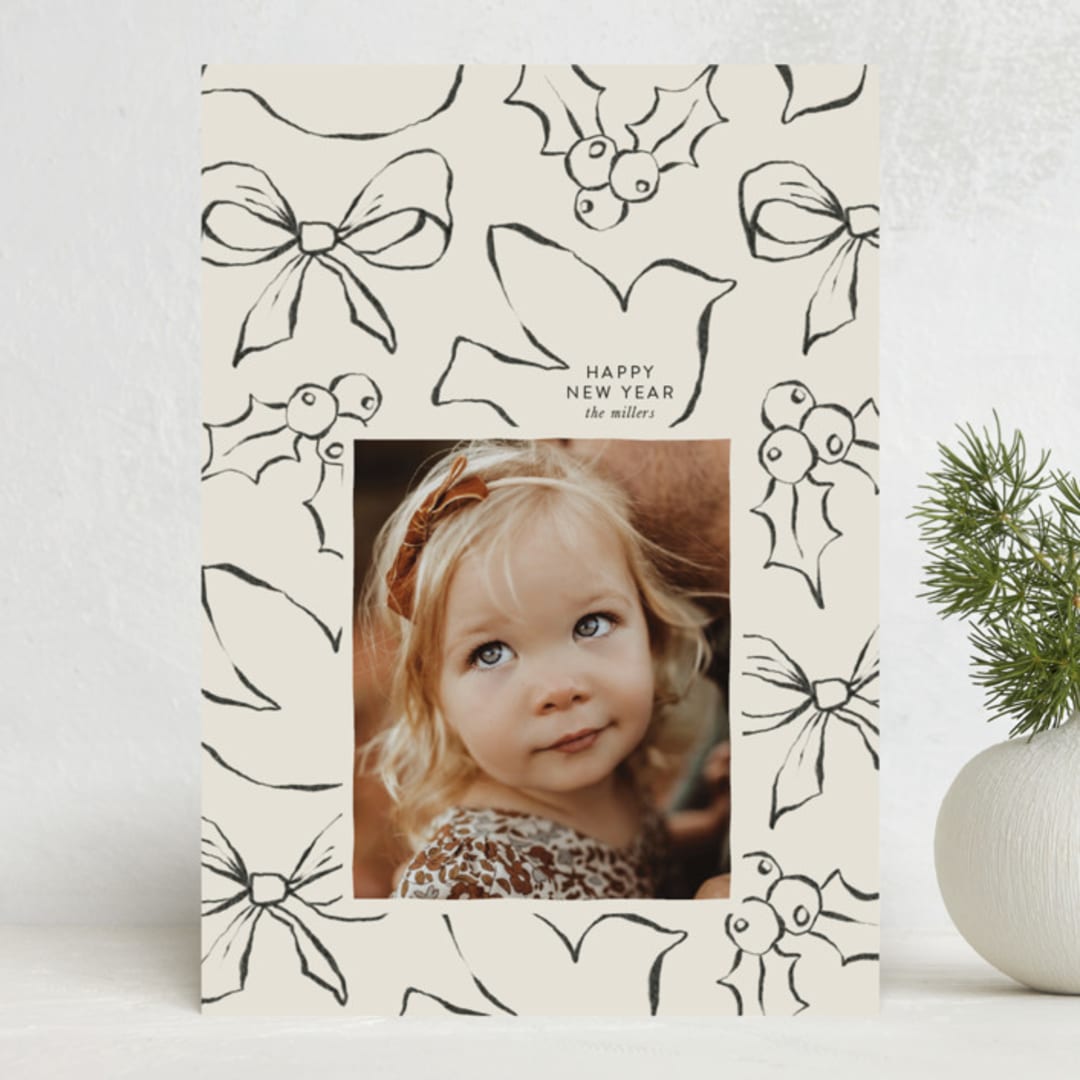 "Holiday Bits" - Holiday Cards in Chardonnay by Anna Elder - Front