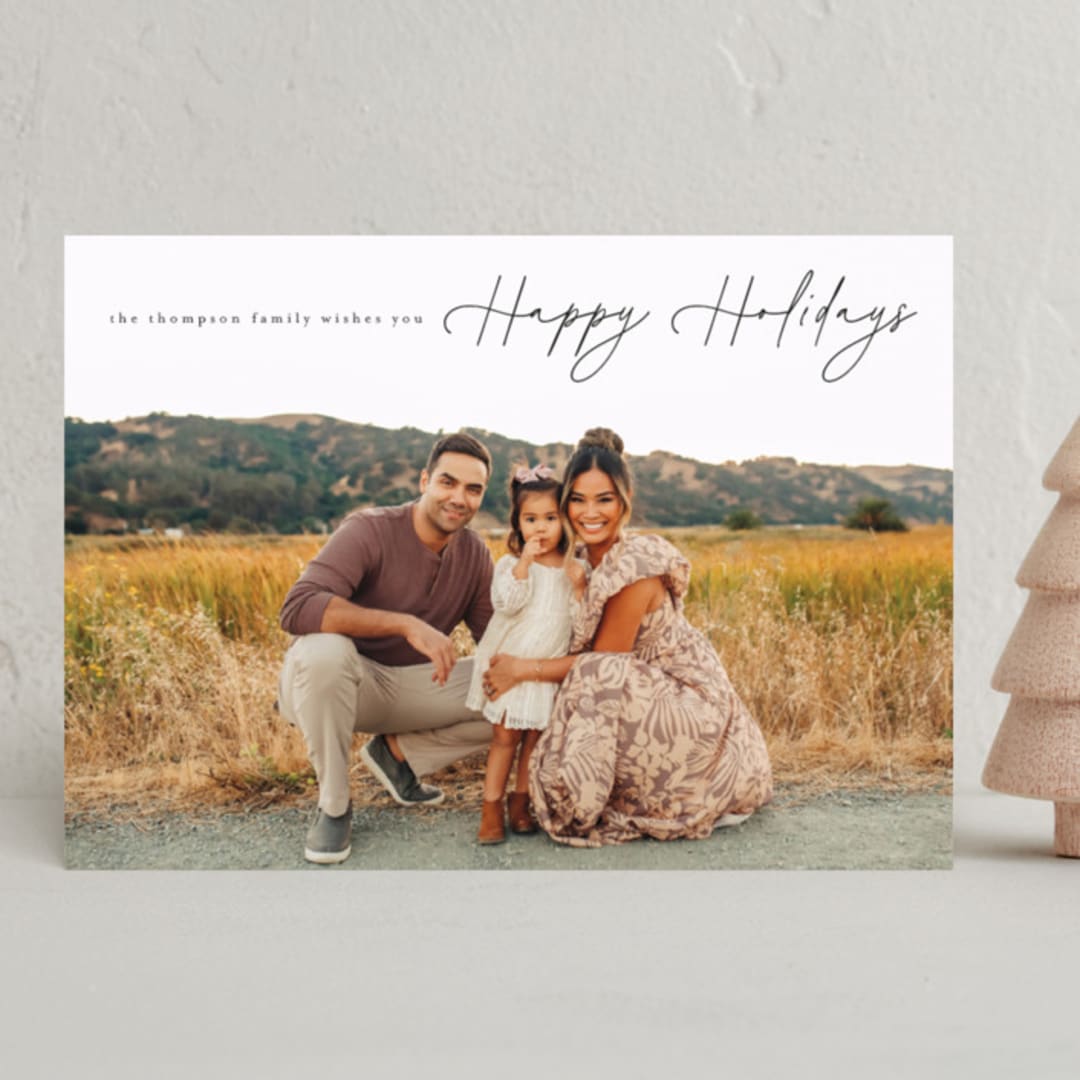 "Top Holiday" - Holiday Cards in Coal by Ashlee Townsend - Front