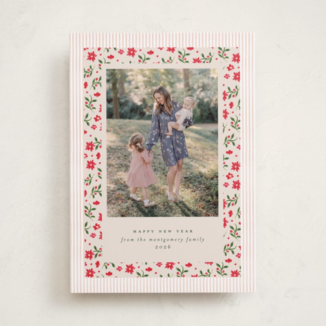 "Pique Nique" - Holiday Cards in Eggnog by Claudia Orengo - Front