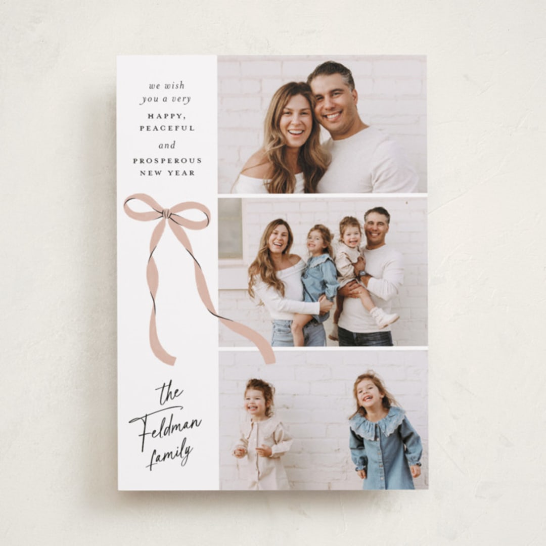 "Ascend" - Holiday Cards in Blush by Paper Raven Co. - Front