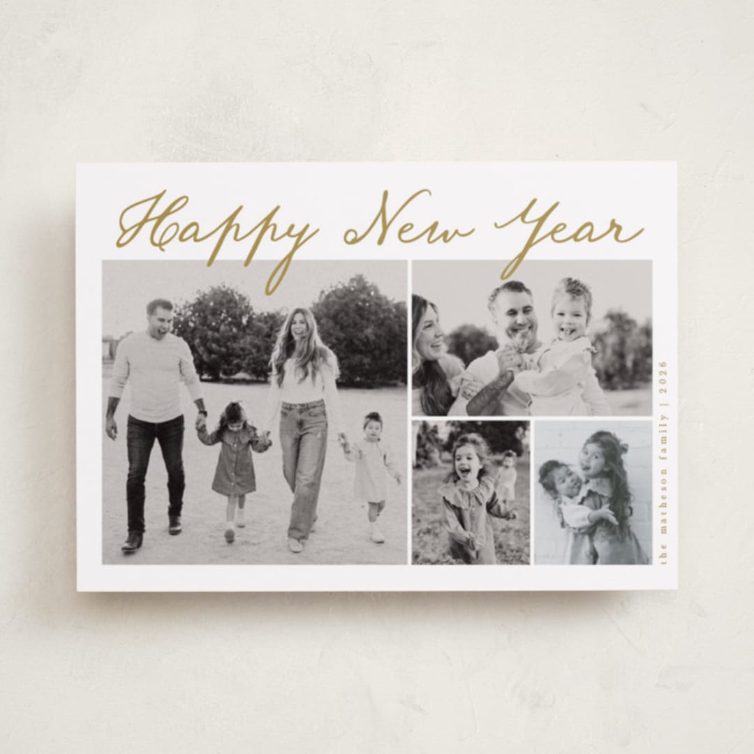 "Handdrawn Christmas" - Holiday Cards in Marigold by Kelly Schmidt - Front