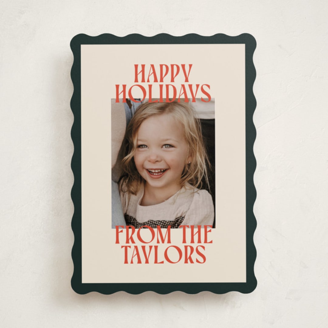 "Cheerful Stack" - Holiday Cards in Mistletoe by Ekko Studio - Front