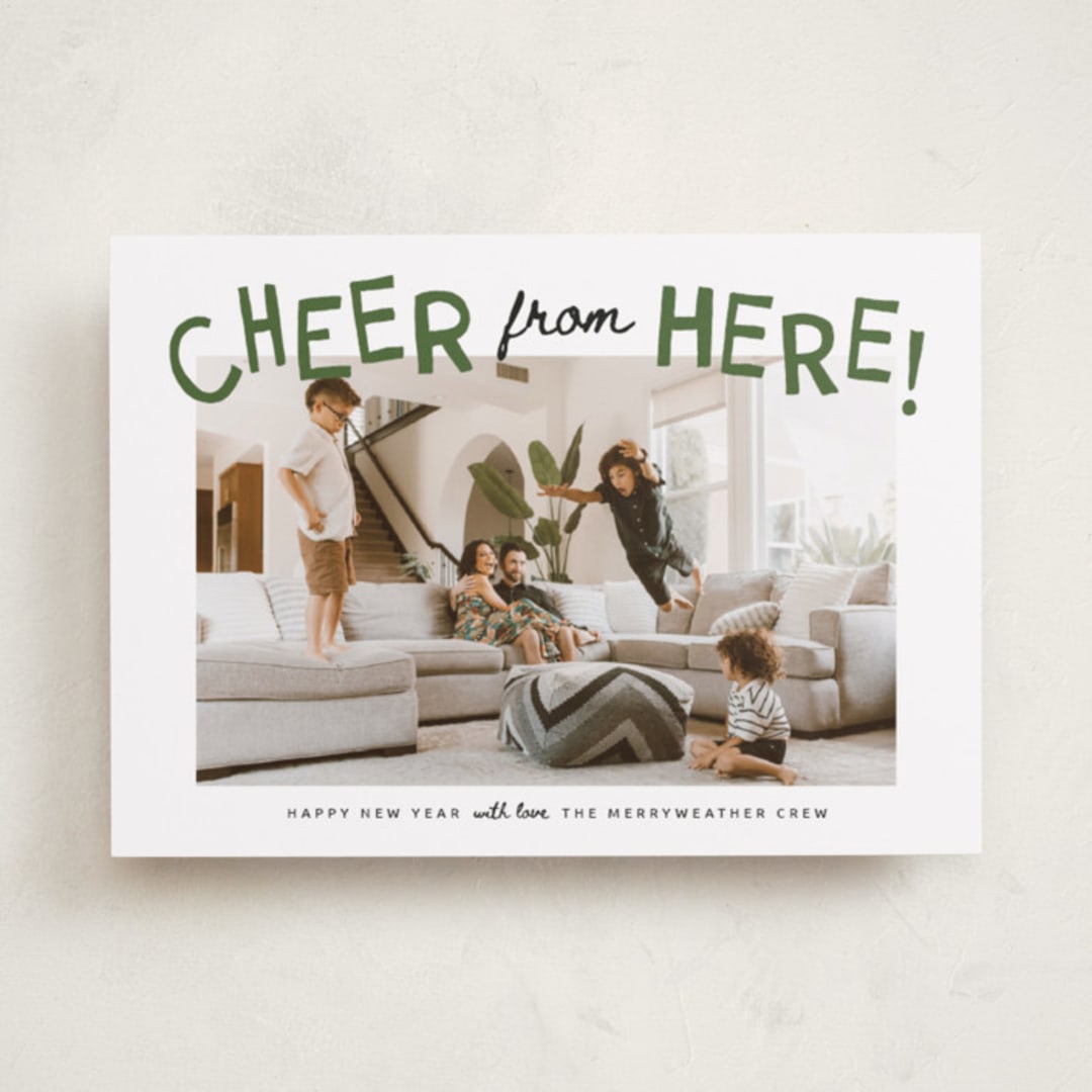 "wreck the halls with boughs of jolly" - Holiday Cards in Tree Farm by Kamala Nahas - Front