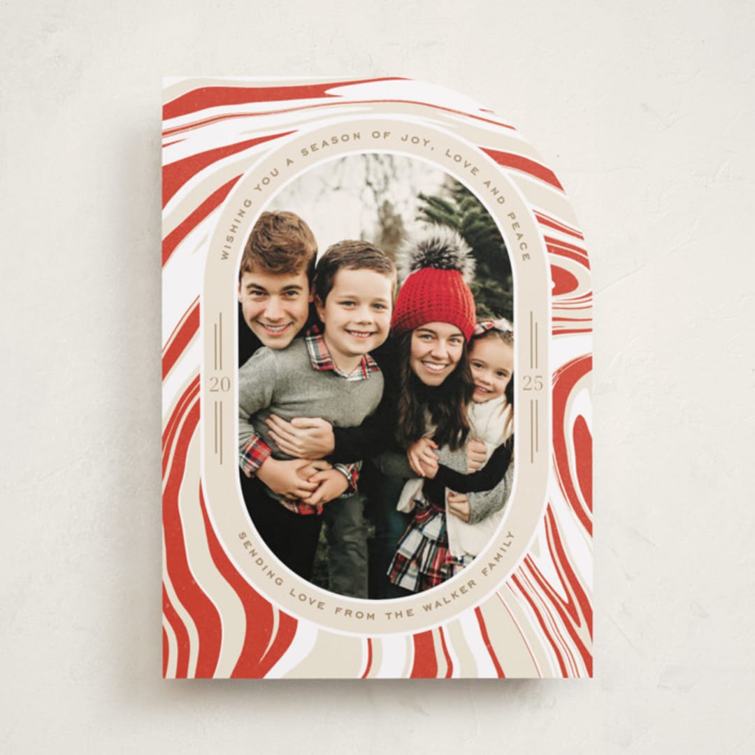 "Peppermint Flavor" - Holiday Cards in Peppermint by Oscar and Emma - Karly Depew - Front