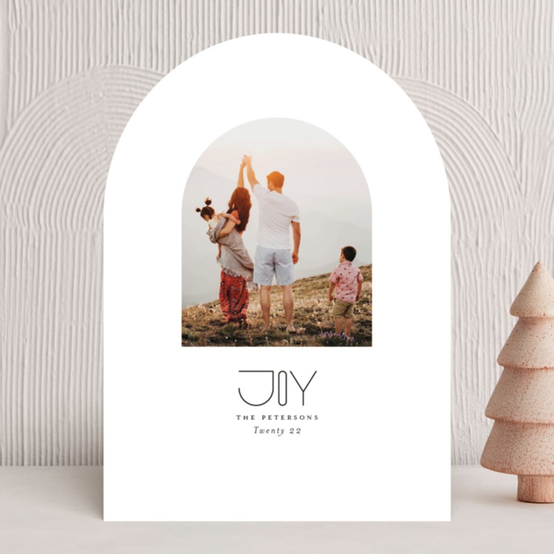 "Mod Joy" - Holiday Cards in Black Tie by Laura Hamm - Front