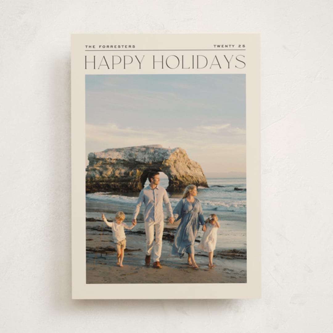 "Holiday Headlines" - Holiday Cards in Ink by Ekko Studio - Front
