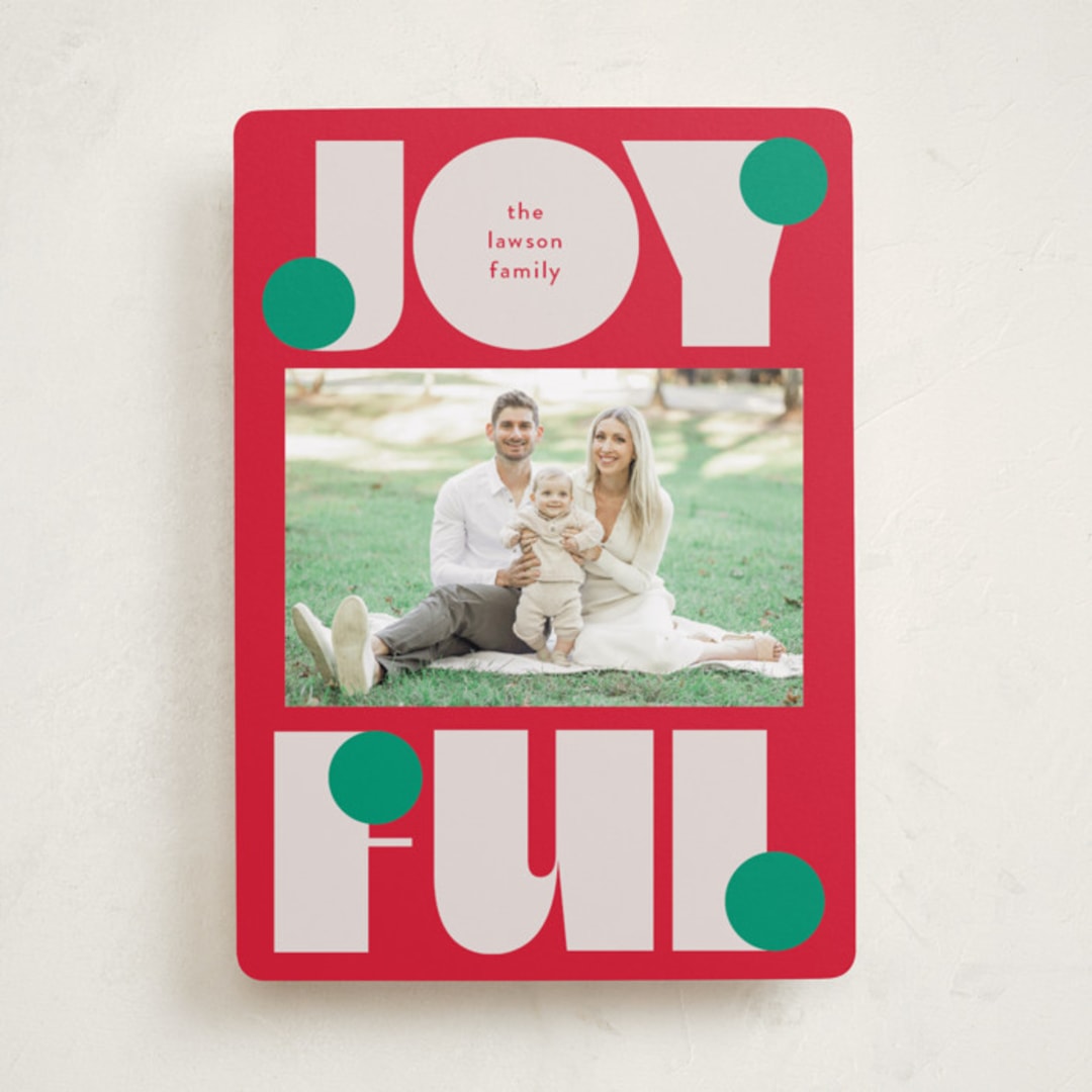 "pop joy" - Holiday Cards in Mistletoe by Lori Wemple - Front