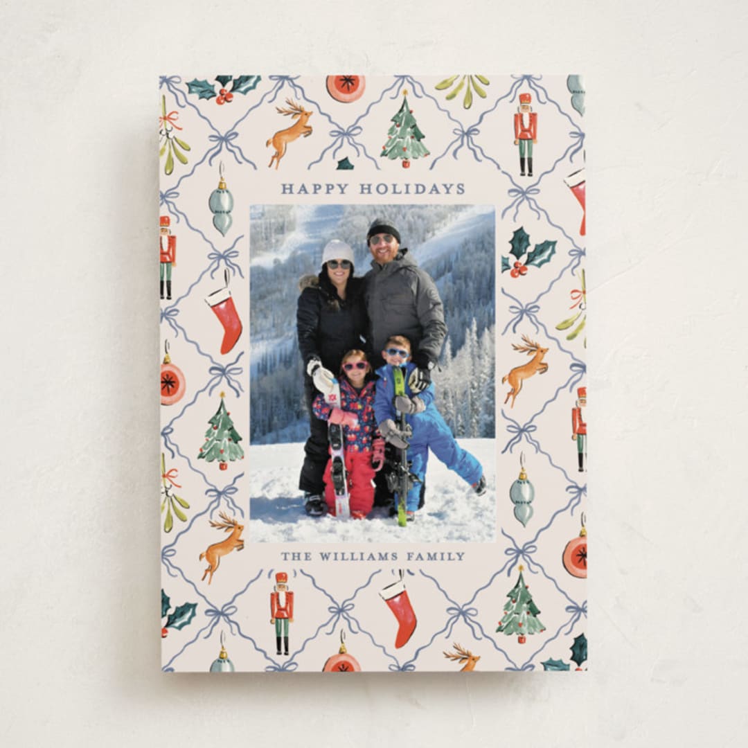 "Festive icons" - Holiday Cards in Blue Spruce by Sarah Knight - Front