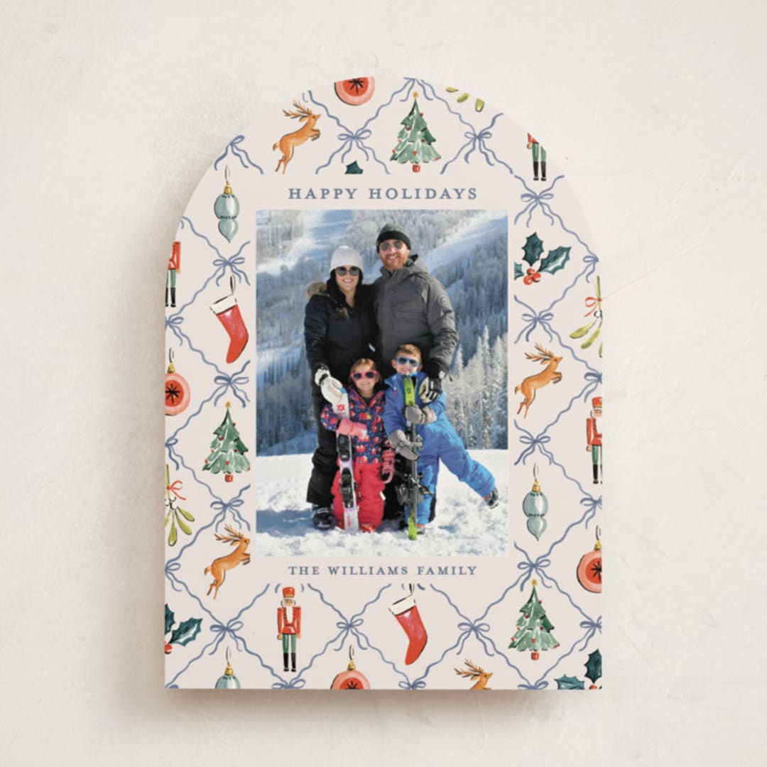 "Festive icons" - Holiday Cards in Blue Spruce by Sarah Knight - Front
