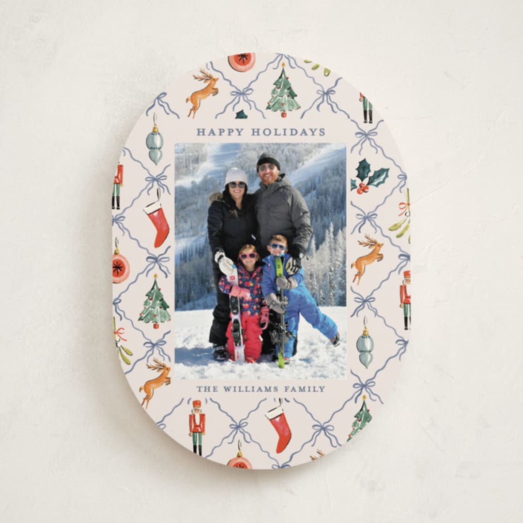 "Festive icons" - Holiday Cards in Blue Spruce by Sarah Knight - Front