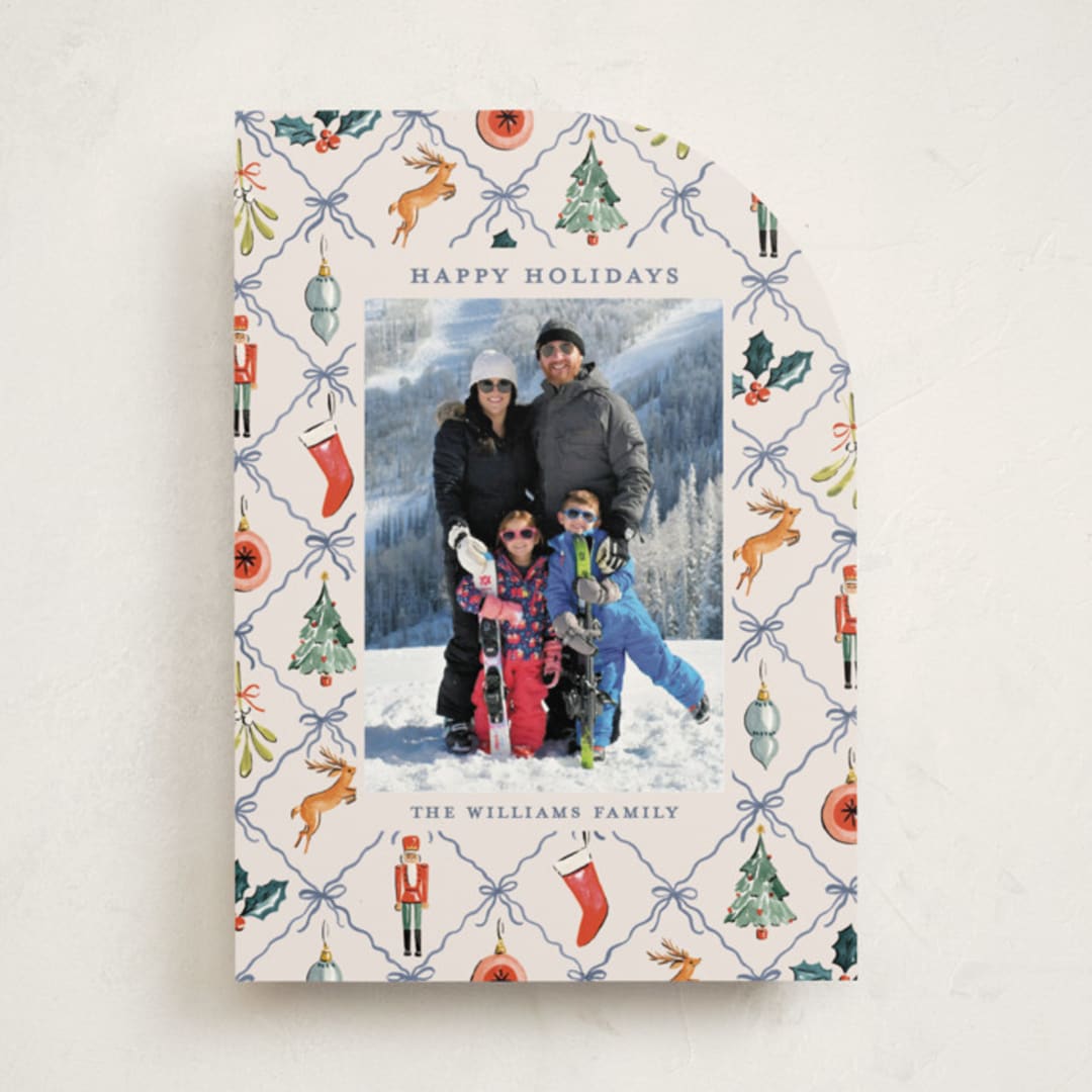 "Festive icons" - Holiday Cards in Blue Spruce by Sarah Knight - Front