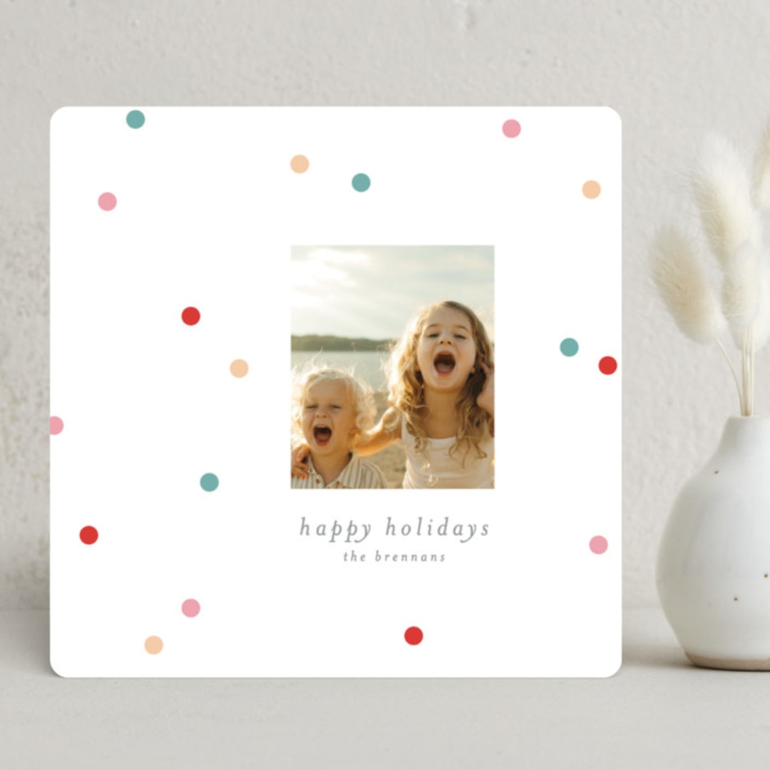 "Festive Square" - Holiday Cards in Confetti by Angela Thompson - Front