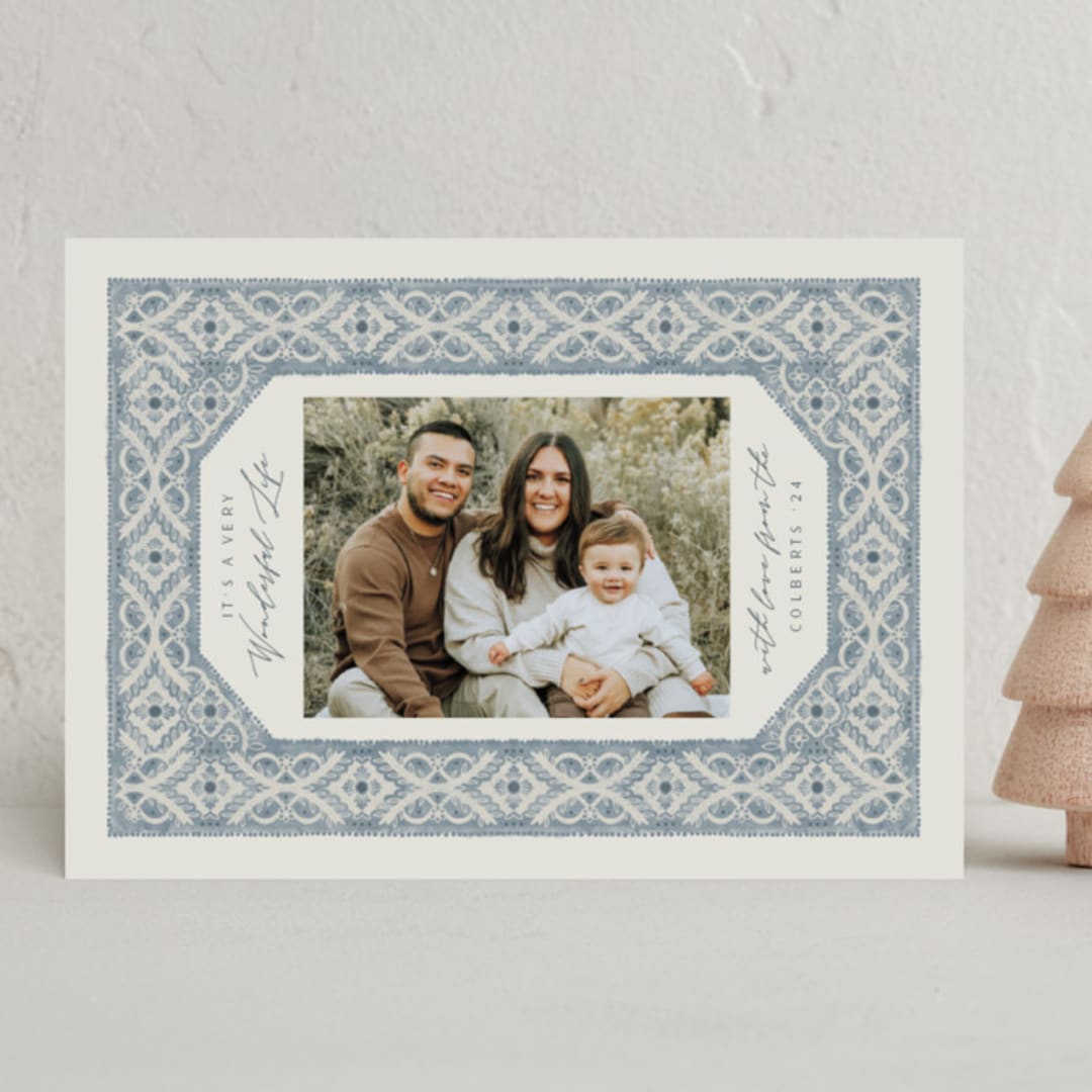 "Linked" - Holiday Cards in Frosted by Jen Owens - Front