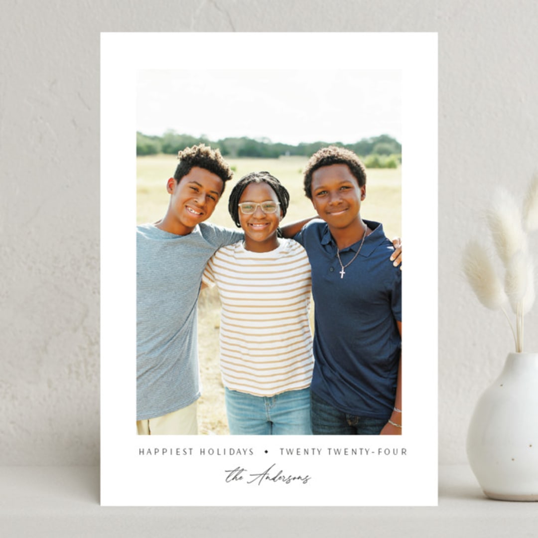 "The Minimalist" - Holiday Cards in Cloud by Nicole Walsh - Front