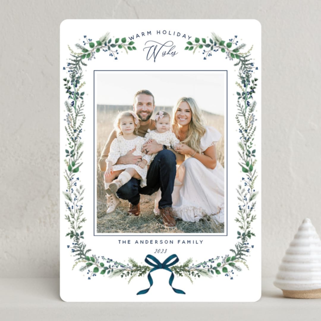 "Festive Vine" - Holiday Cards in Twilight by Susan Moyal - Front